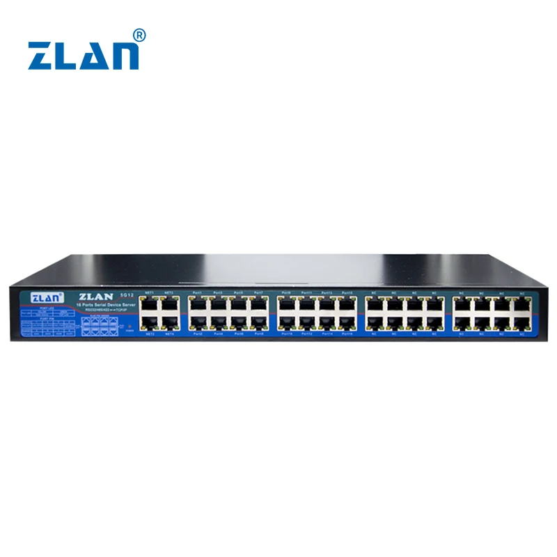 16 port RS232 RS485 RS422 ke TCP/IP industri multi port ethernet ke rs485