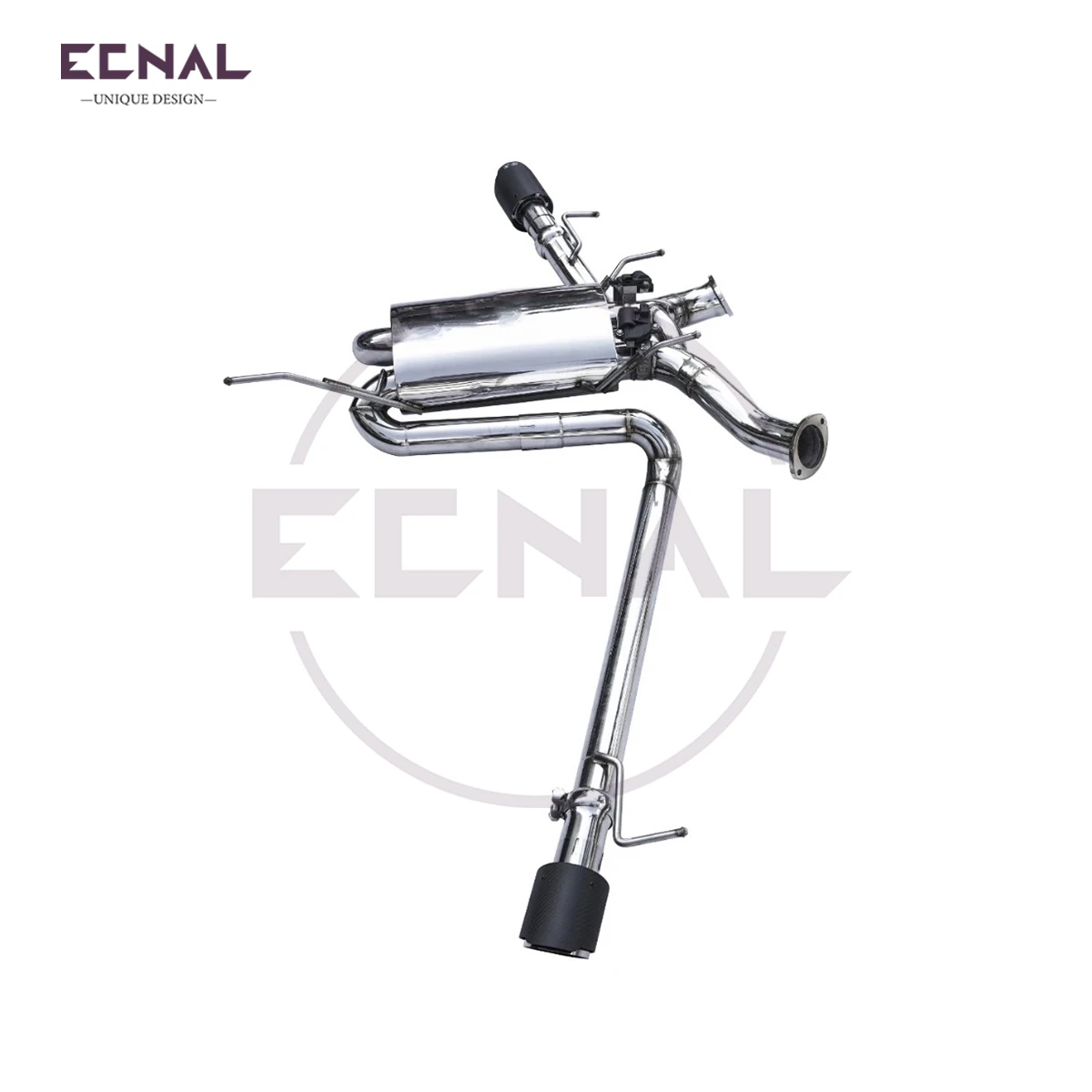Ecnal Exhaust Catback with Valve Muffler for Lexus LX570 5.7L V8 2007-2019 SUS304 Car Sport Exhaust Pipe System