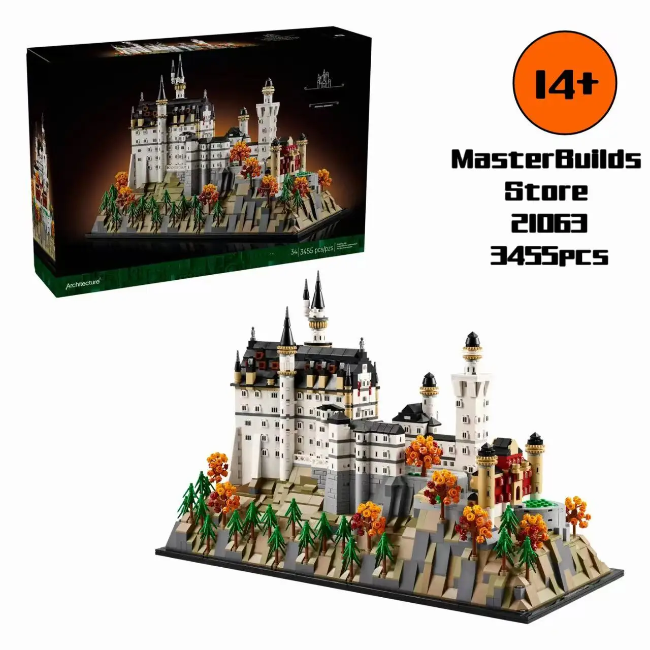 

21063 Castle Building Block Model Decoration, New Arrival in Stock, Christmas and Birthday Gift, Halloween Gift