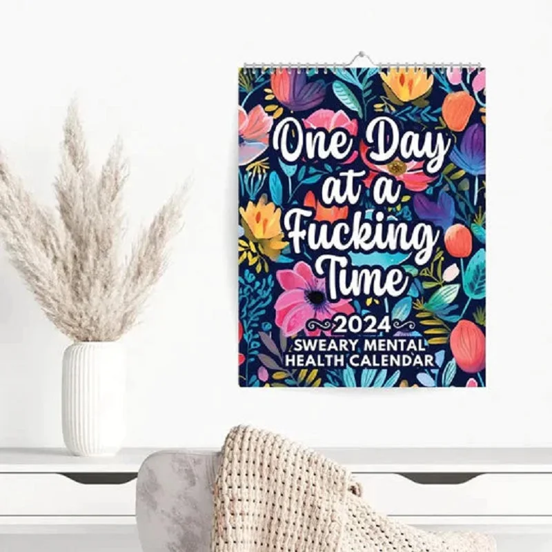 Mental Health Calendar 2024 Funny Sweary Calendar Desk Calendar Wall Calendar With Sweary Affirmation Monthly Planner Home Decor