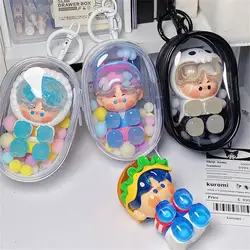 Jewelry Organizer Transparent Storage Box Pouch Mystery Box Keychain Bag Storage Case Thicken Wallet Cute Doll Bag Organization