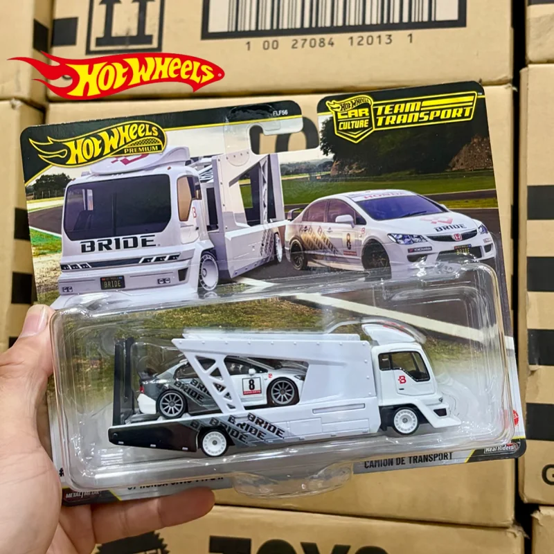 

Original Hot Wheels FLF56 Culture Transport Fleet Series Gold Label HONDA CIVIC CAMARO VOLKSWAGEN CORRADO VR6 Alloy Car Model