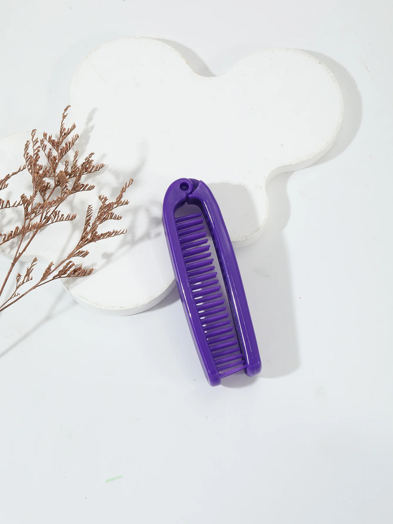 Tragbarer Faltbarer Reisekamm - Taschenformat, Langlebige Kunststoffborsten und ABS-Griff für Haaraccessoires – Detail 4