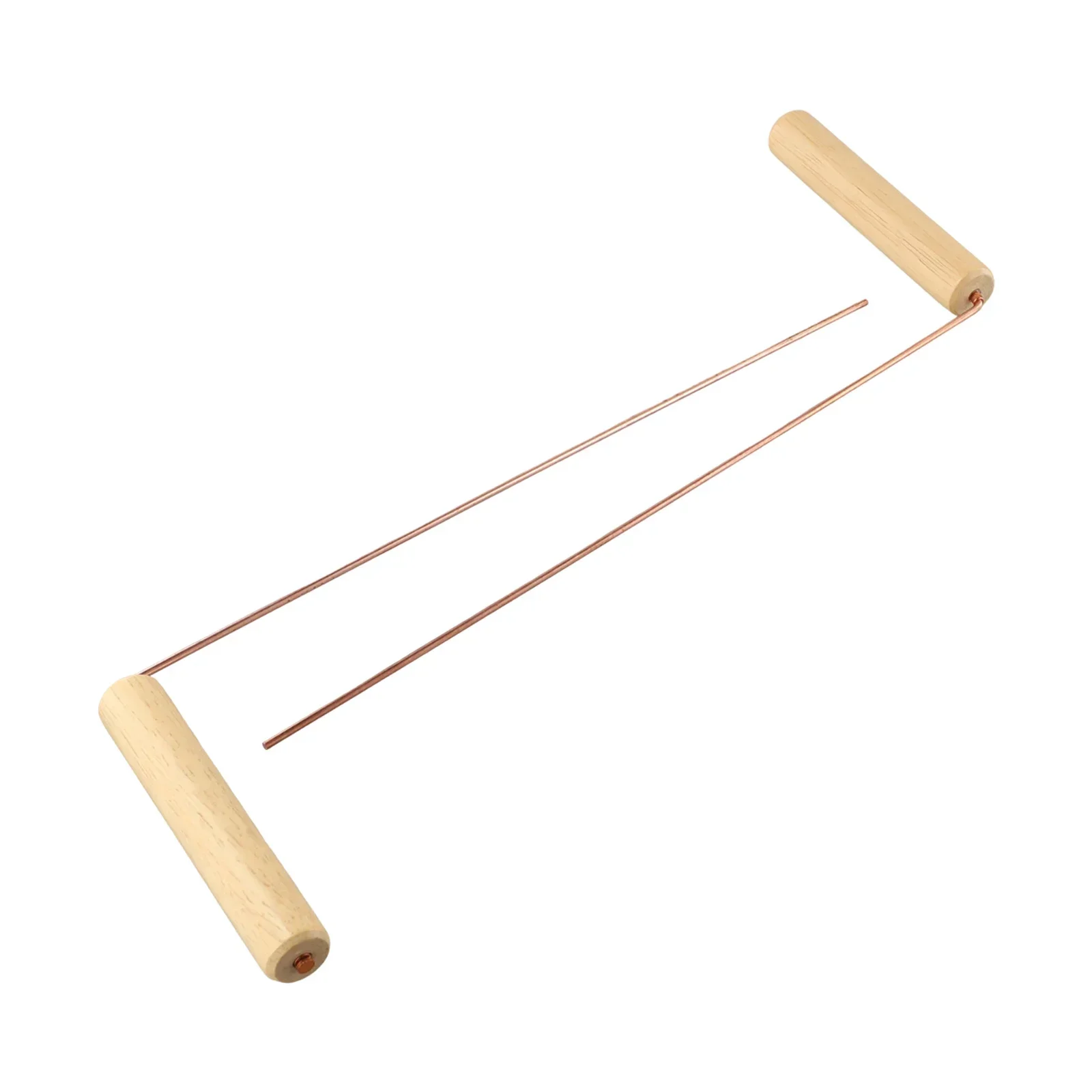 New Practical Copper Probe Copper Probes Rod Round Shape Underground Water With Wooden Handles 2X For Divination Tool