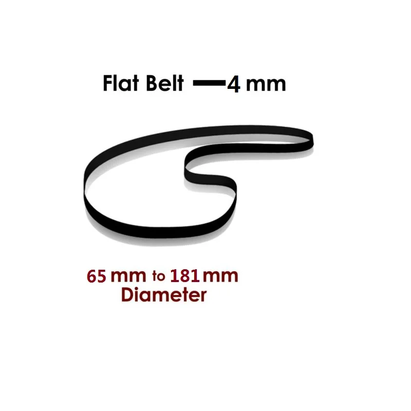 

4mm Width Flat Drive Belts PRB Turntable FRW8.0 FR8.2 FRW8.5 FRM9.6 FRM10.1 FRX12.7 FRX22.4 Fit Many Recorders And Players