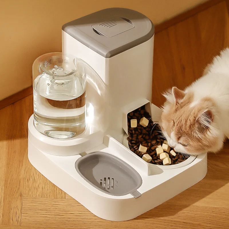 

2 in 1 Automatic Cat Dog 2.3L Feeding 1.3L Water Device Bowl Cats Basin Water Dispenser Bowl Pet Supplies