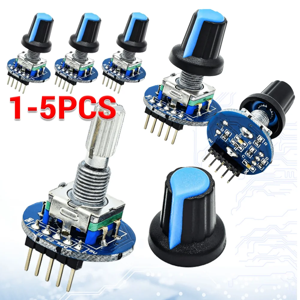 Brick Sensor Development Round Knob Cap 5V Rotary Encoder Round Knob Module High Precision for Car Audio Electronic Device