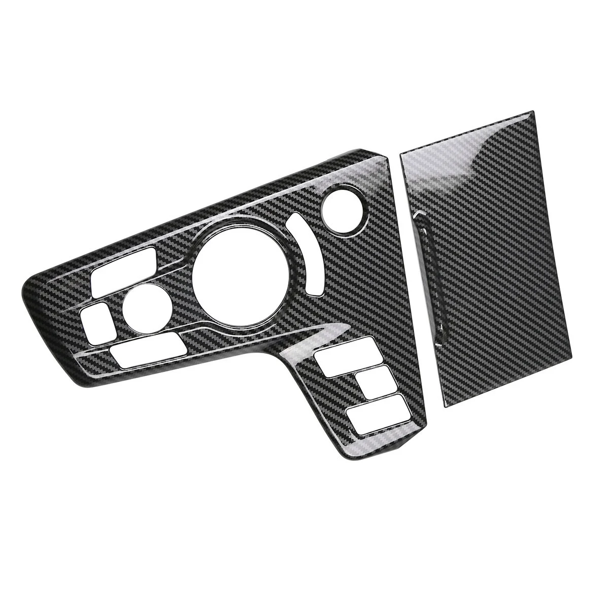 2Pcs Carbon Fiber Car Center Console Gear Shift Panel Cover Frame Sticker Trim for Kia Sportage NQ5 2022