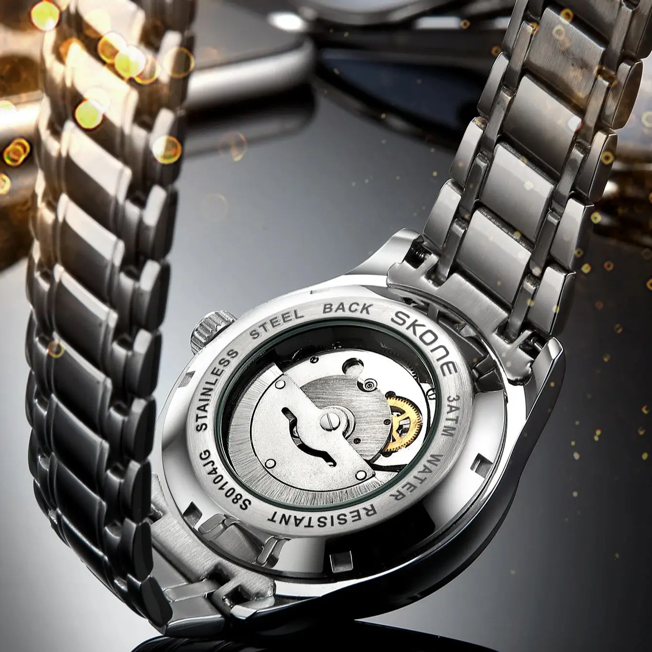 Мужские полностью автоматические механические часы с ночником и двойным календарем, водонепроницаемые брендовые часы для бизнеса и отдыха, десять известных часов