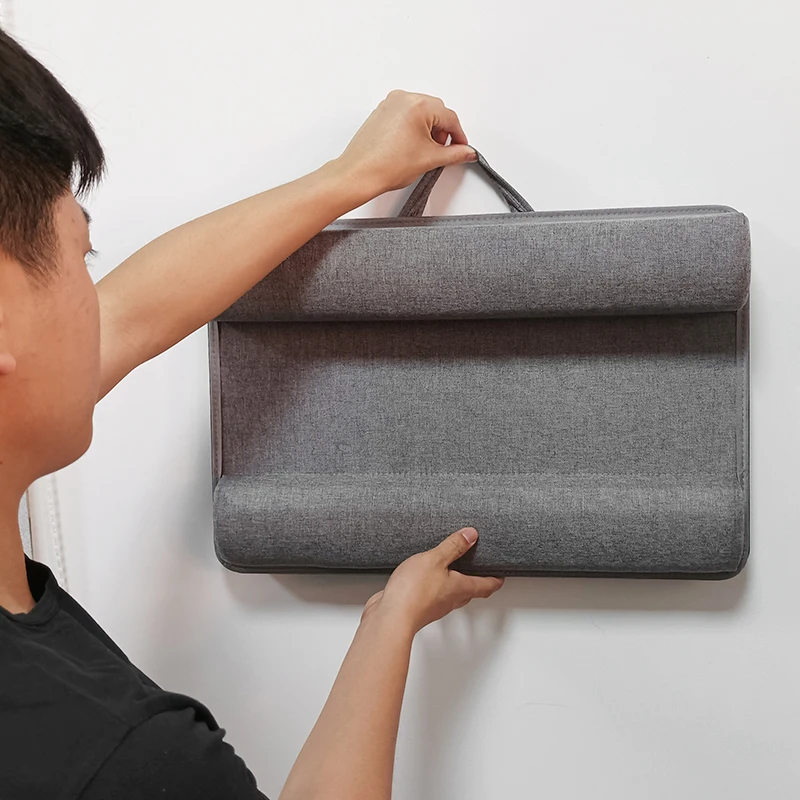 Mumucc mesa do computador do escritório em casa, compatível com laptops sob 17 polegadas, apropriado para o trabalho no sofá, vem com punho acessível