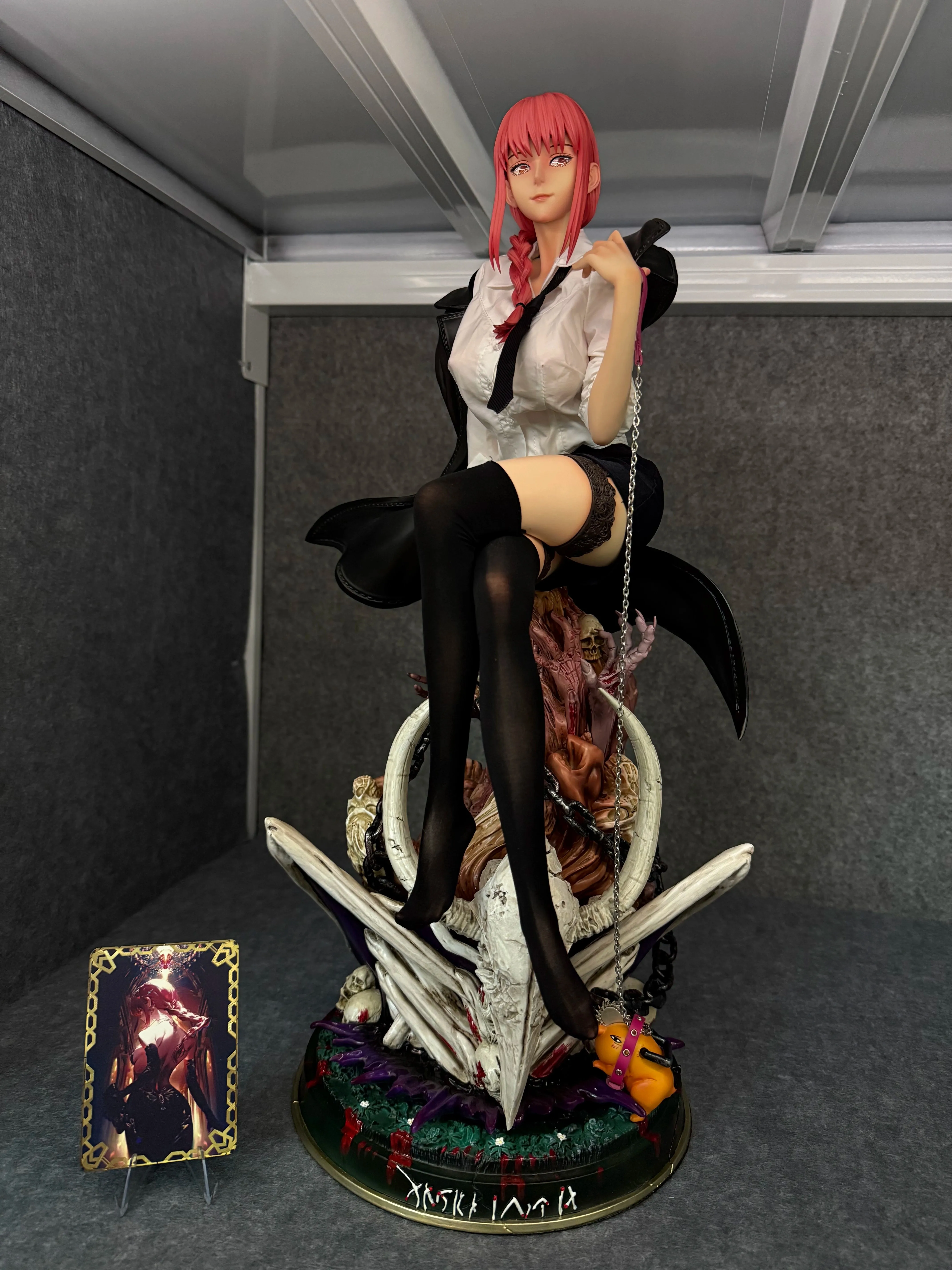 46cmアニメチェンソーマンフィギュアマキマアクションフィギュア特大セクシーマキマスタチューデスクトップオーナメントコレクションモデルおもちゃギフト