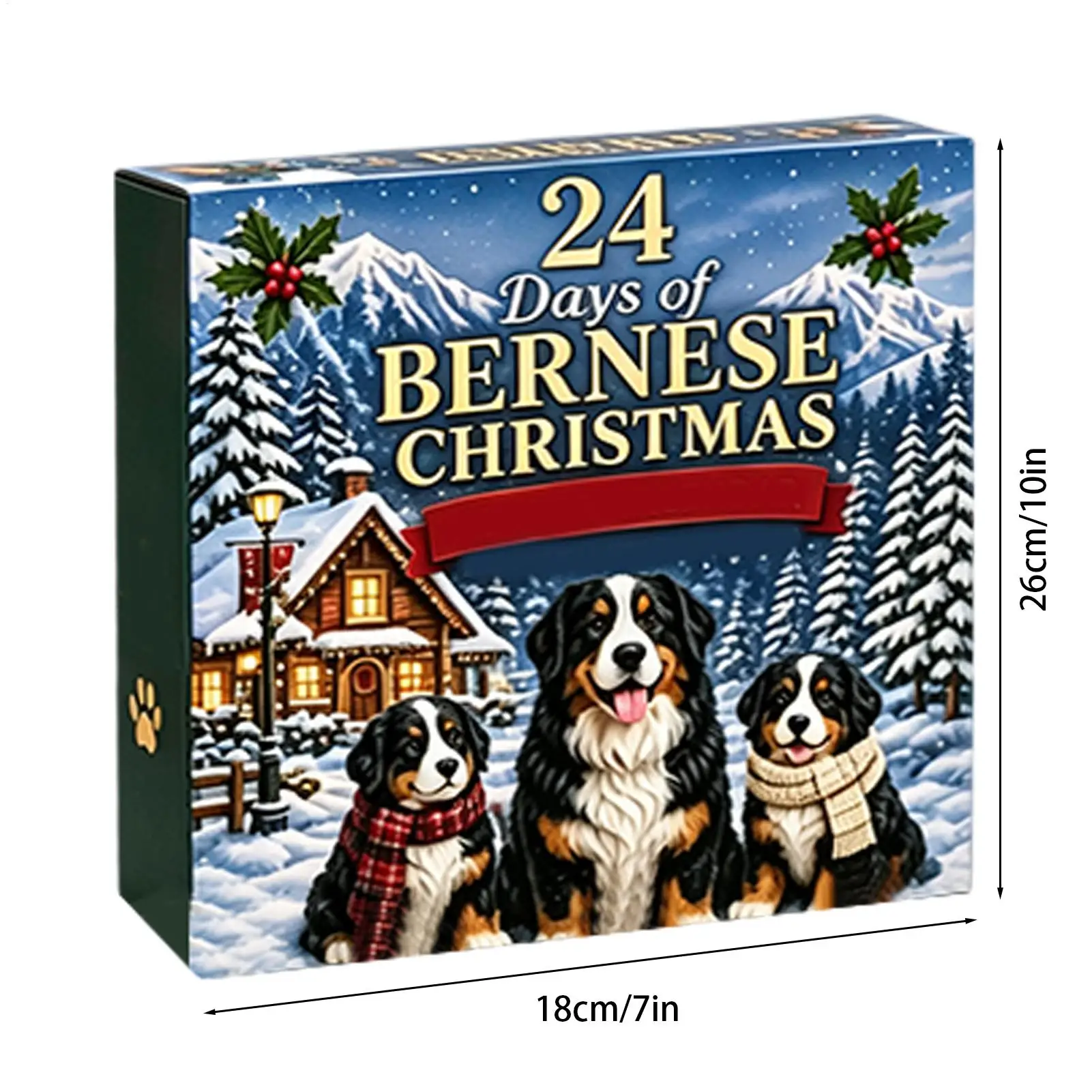 2026 Bernese Mountain Dog Advent Calendar 24-Day Christmas Countdown Calendar Christmas tree 24 2D Acrylic Dog Ornament Hanging - view 6