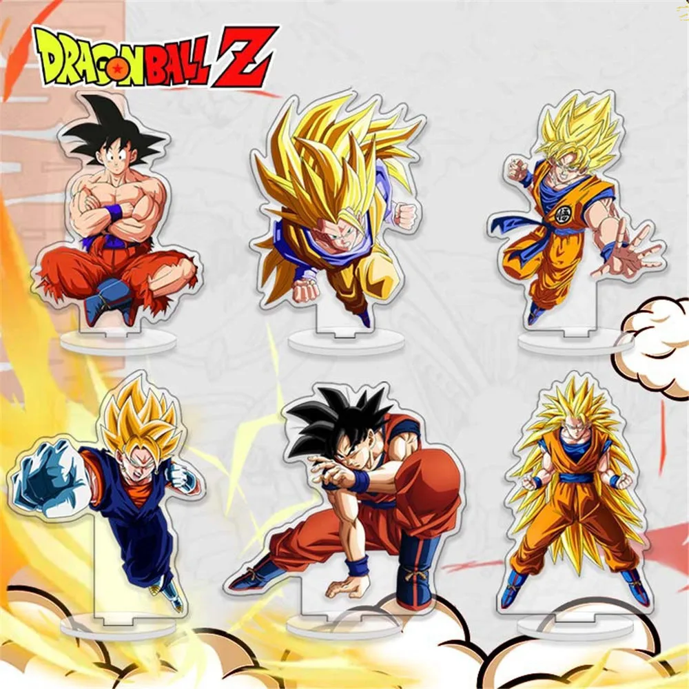 Anime Dragon Ball Z Super Saiyan Son Goku Vegeta Broli Frieza Gogeta Zamasu New Figure Acrylic Stand Model Ornaments Toys Gift