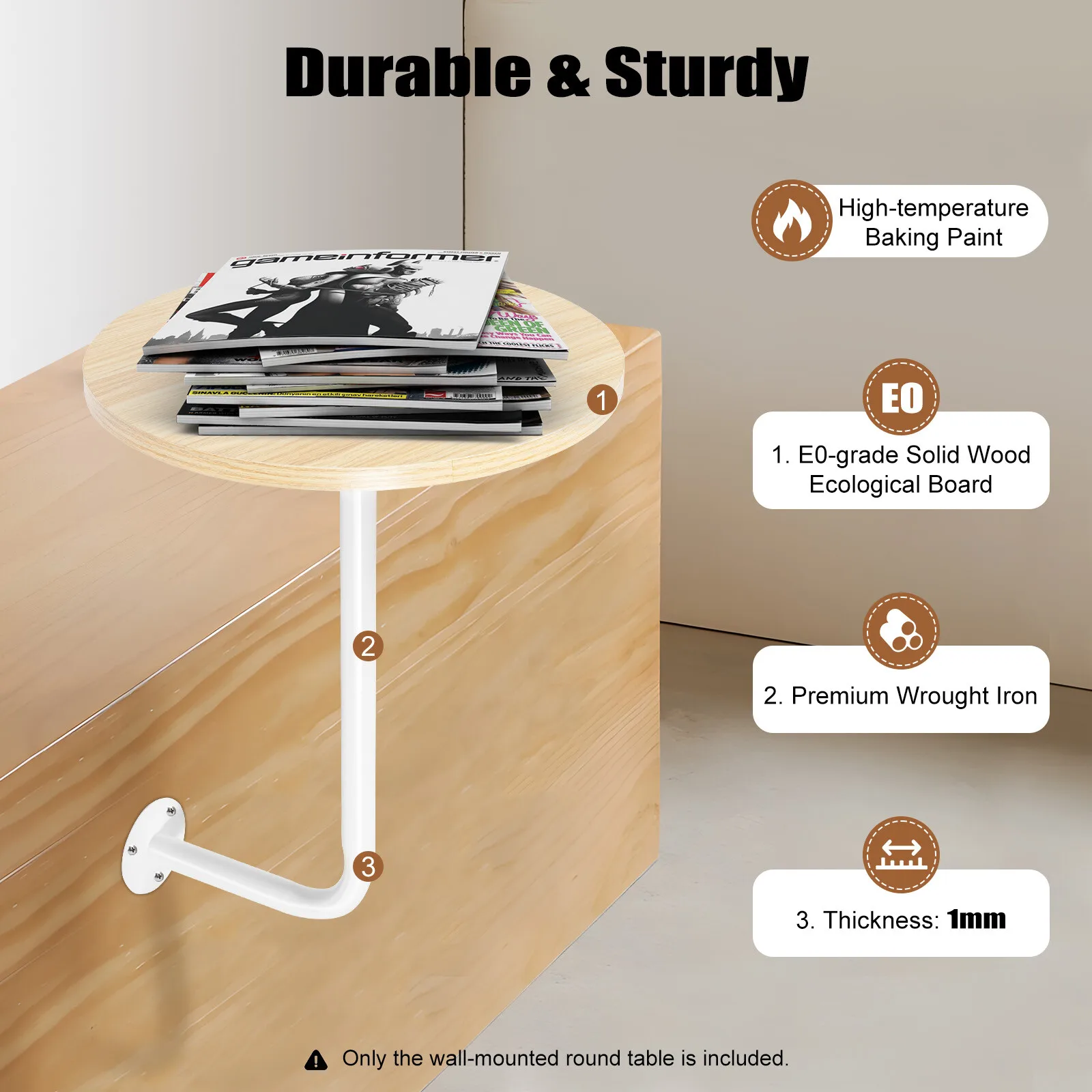 Café TablesL-образный настенный журнальный столик, барная стойка, стол для напитков, экономия места, дизайн для домашнего бара и гостиной, использование в США