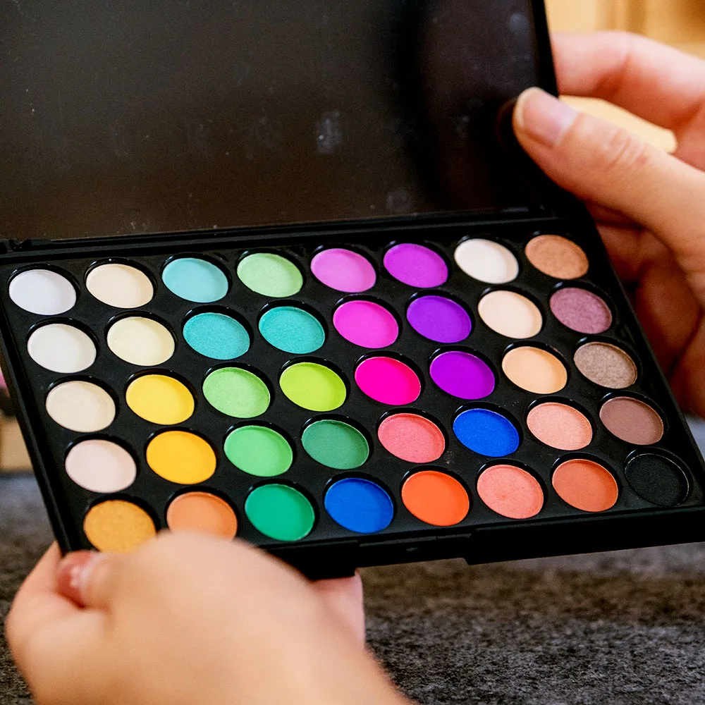 9/16/40 cores/conjunto natal colorido prego glitter paleta fosco & shimmer efeitos esfregando poeira ultra-leve maquiagem/manicure poeira