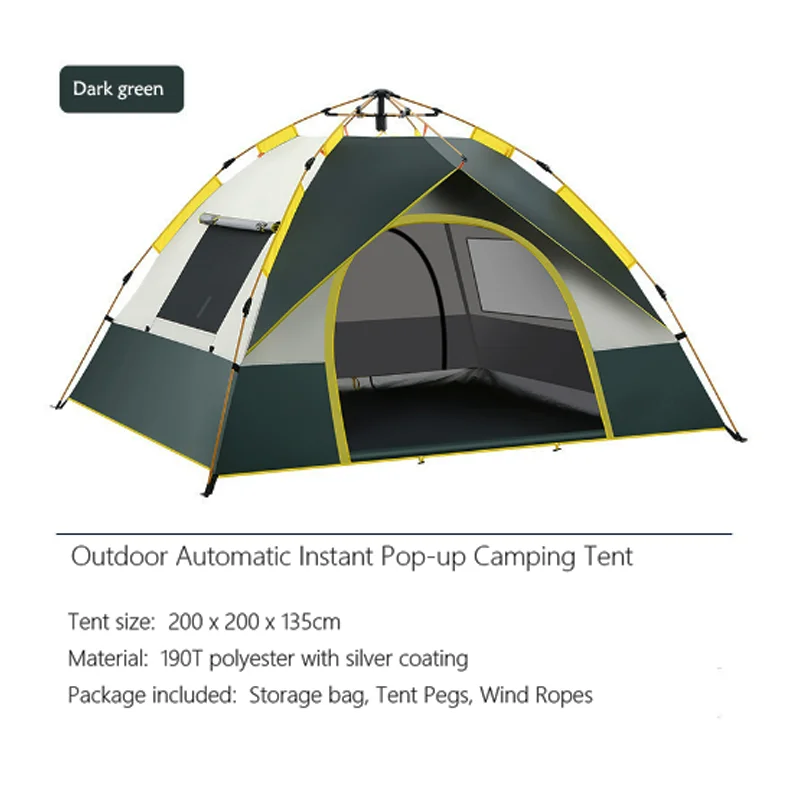 Ultralight 3-4 Person use tents Outdoor pop up camping tent waterproof