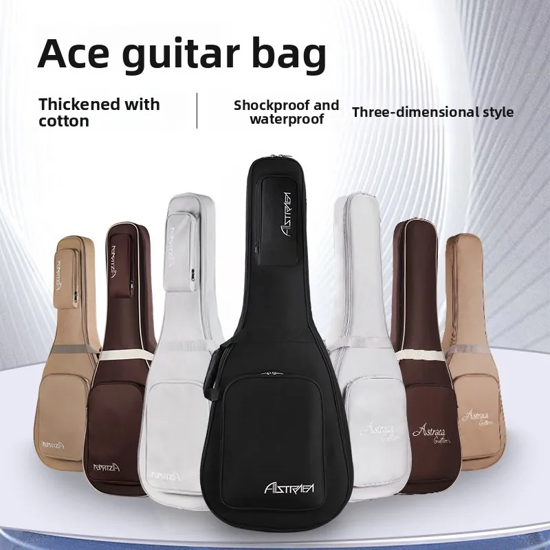 حقيبة جيتار ذات قيمة جمالية عالية مقاس 4 بوصة، حقيبة حماية عالمية للجيتار الخشبي مناسبة للجيتارات مقاس 38 بوصة و36 بوصة #5