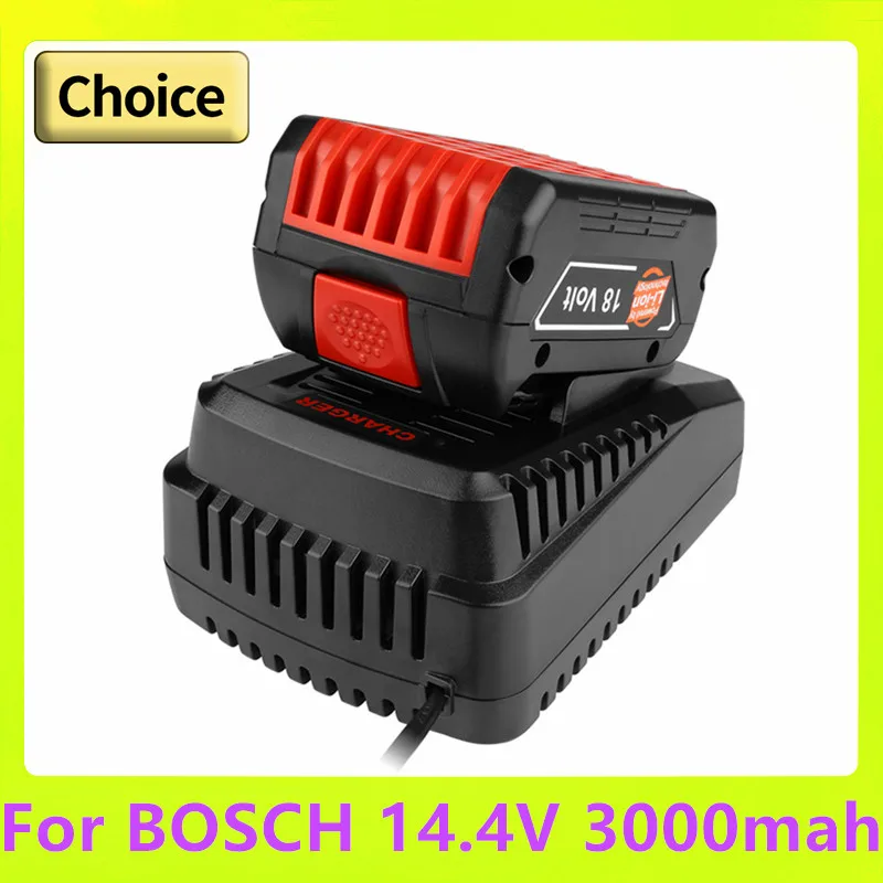 New 14.4V 3000mAh Power tool battery Cell Pack For BOSCH 4-2-LI BAT607 BAT614G GSR14.4 V-LIN 26614-01 17614-01