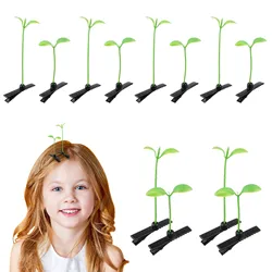 100 pcs Bean Hair Clip Plant Hair Clip Sprouts Easter Egg Game Prizes Easter Party Hair Pin Grass Hair Clip Baby Hair Clips