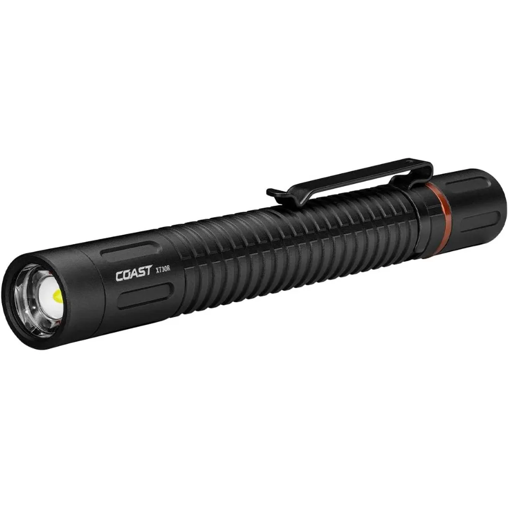 

XT30R 1000 Lumen Rechargeable LED Pocket Flashlight, 5 Light Modes with 2-Way Clip and Bite Caps Included