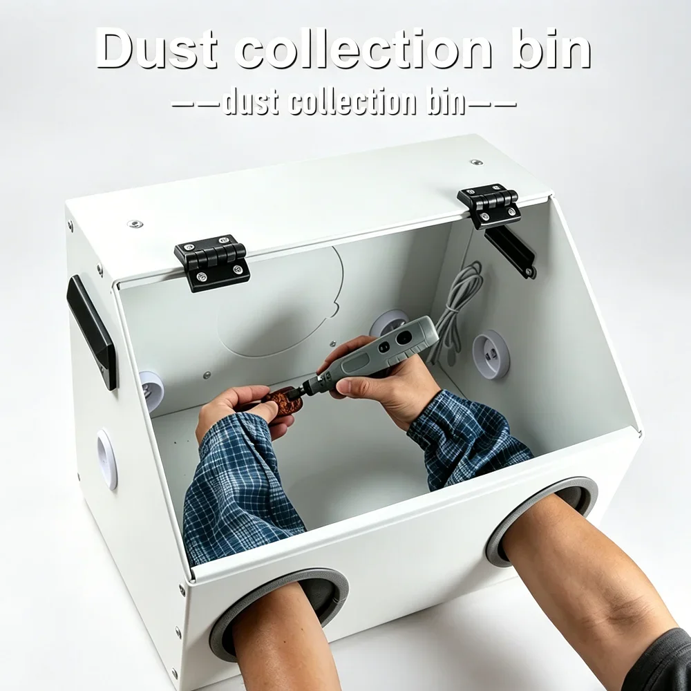 Grinding Dust Cover Portable Dust Extraction Booth 220V Dust Collector for Table Grinding Machine Cutting Carving Polishing