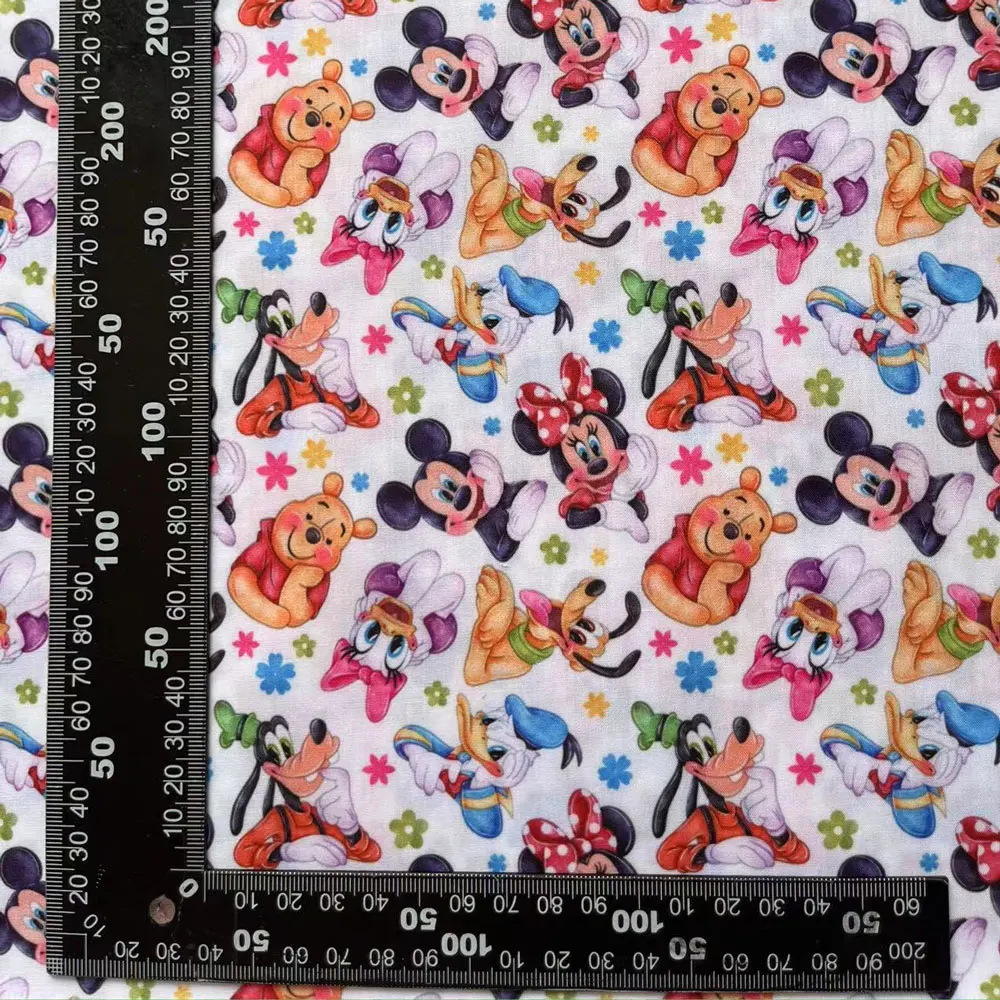 disney fabric 140x50CM Cartoon cotton fabric Patchwork Tissue Kid Home Textile Sewing Doll Dress Curtain Polyester cotton Fabric