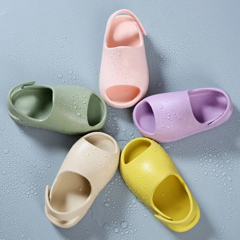 Non-slip Slippers Children Baby Bath Thick Soled Children\'s Sandals Outside To Wear Comfortable Home Bathroom Summer New