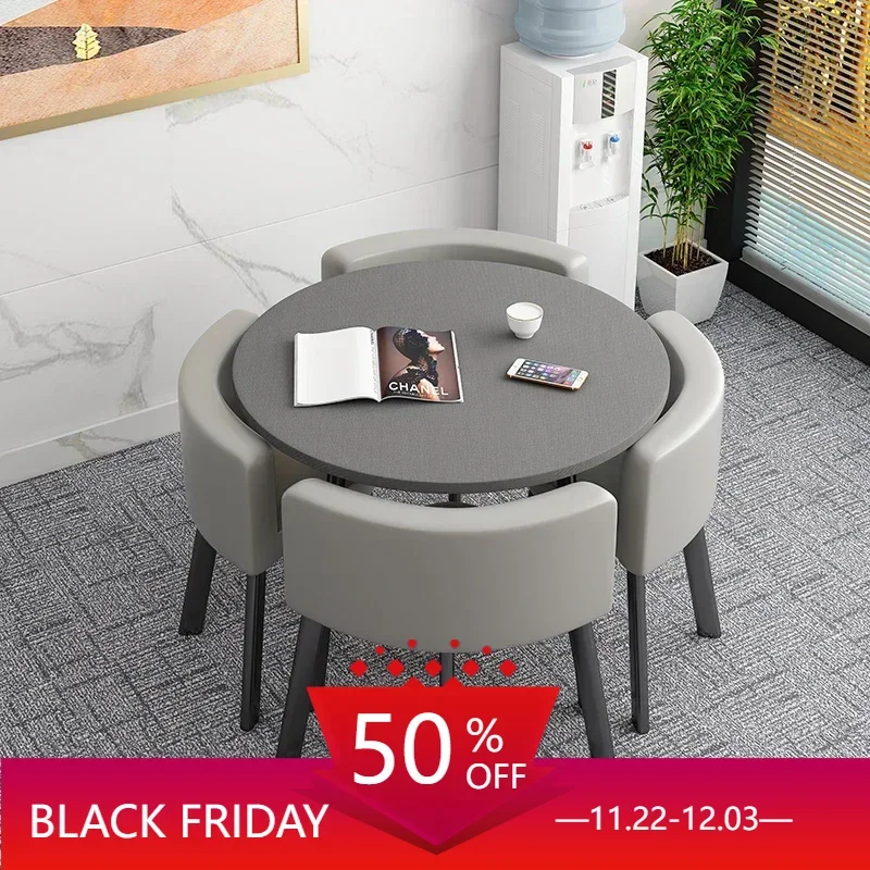 Set 4 Chairs Kitchen Tables Mobile Round Center Free Shipping Poker Table Luxury Gaming Mesas De Jantar Home Furniture HDCZ