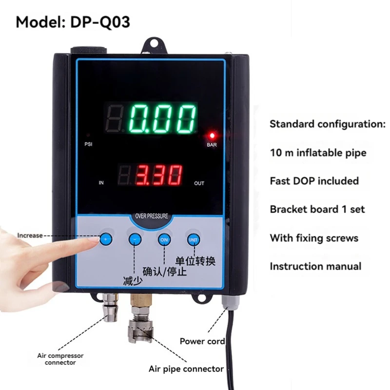 Auto Automatic Tire Inflator Wall Mounted Digital Display Inflator Pump Tire Shop Auto Repair Factory