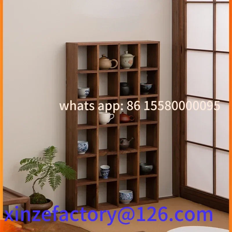 カスタマイズ可能な日本の畳ティーテーブル、多機能出窓、環境に優しいブラックウォールナット