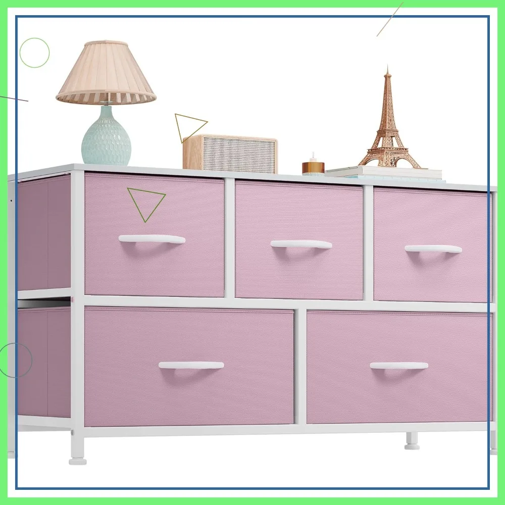 

5-Drawer Fabric Storage Tower for Bedroom, Living Room & Closet Organization