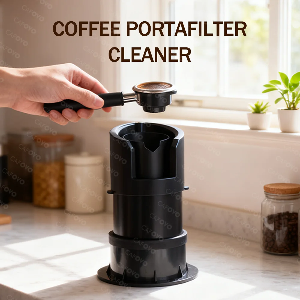 

CAFOVO ECC20 58mm Electric Portafilter Cleaner Machine 352RPM Auto Coffee Filter Cleaner Coffee Machine Cleaner Cafe Equipment