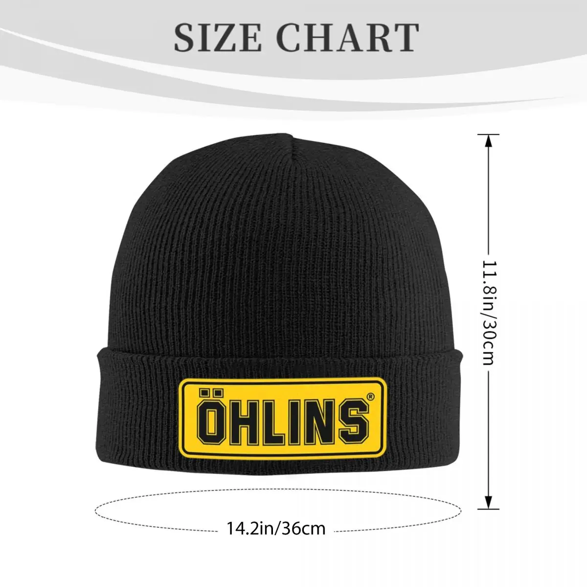 Ohlins Warm Knitted Cap Fashion Bonnet Hat Autumn Winter Outdoor Beanies Hats for Men Women Adult