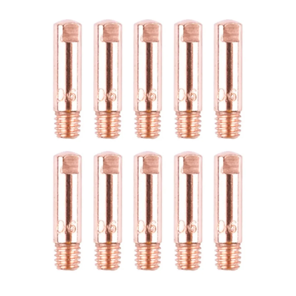 

10pcs MB15 15AK Contact Tip Welding Nozzles M6 Welding Torch Power Nozzle 0.6mm 0.8mm 0.9mm 1.0mm 1.2mm MIG Welding Tips