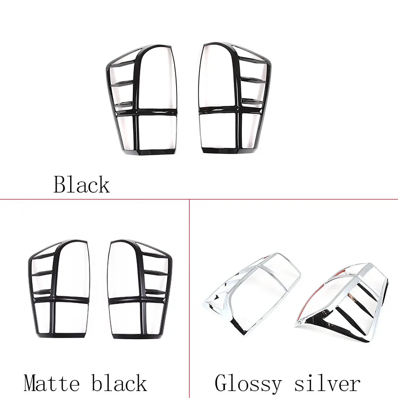 For Toyota Tacoma 2016-2022 ABS Matte Black/Glossy silver/Black Car Rear Tail Light Decorative Frame Cover Car Accessories