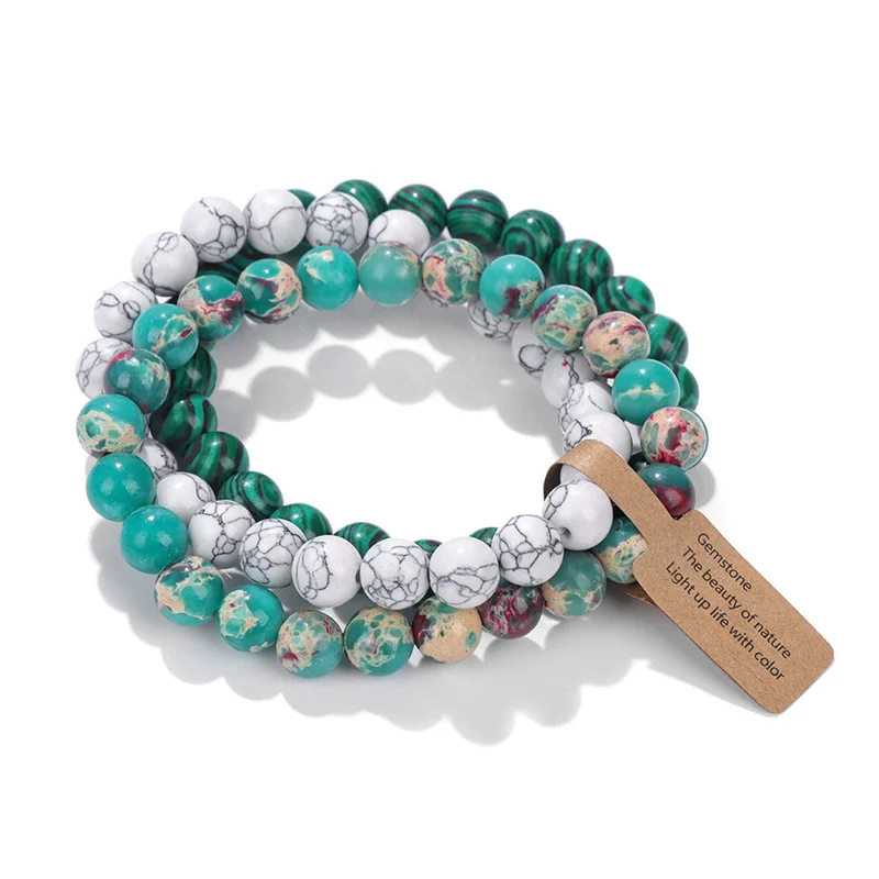 Natuursteen Kristal Kralen Halfedelstenen Damesarmband Amethist Meerlaagse Combinatiearmbanden