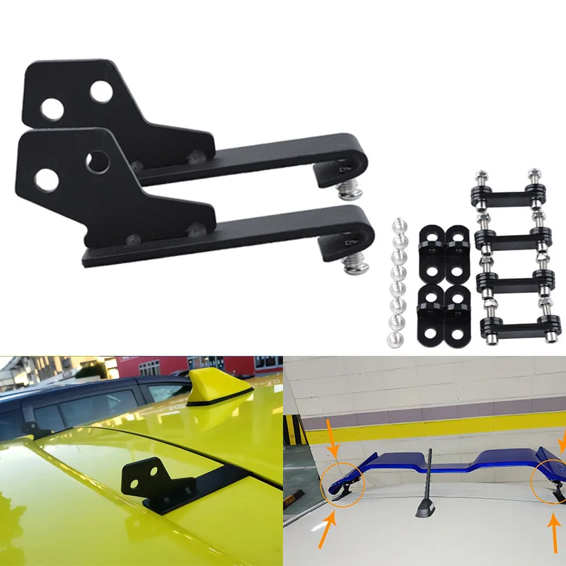 Universal Car Spoiler Legs Mount Brackets No Drill Rear Wing Trunk Aluminum Alloy SUV Hatchback Off Road Modification