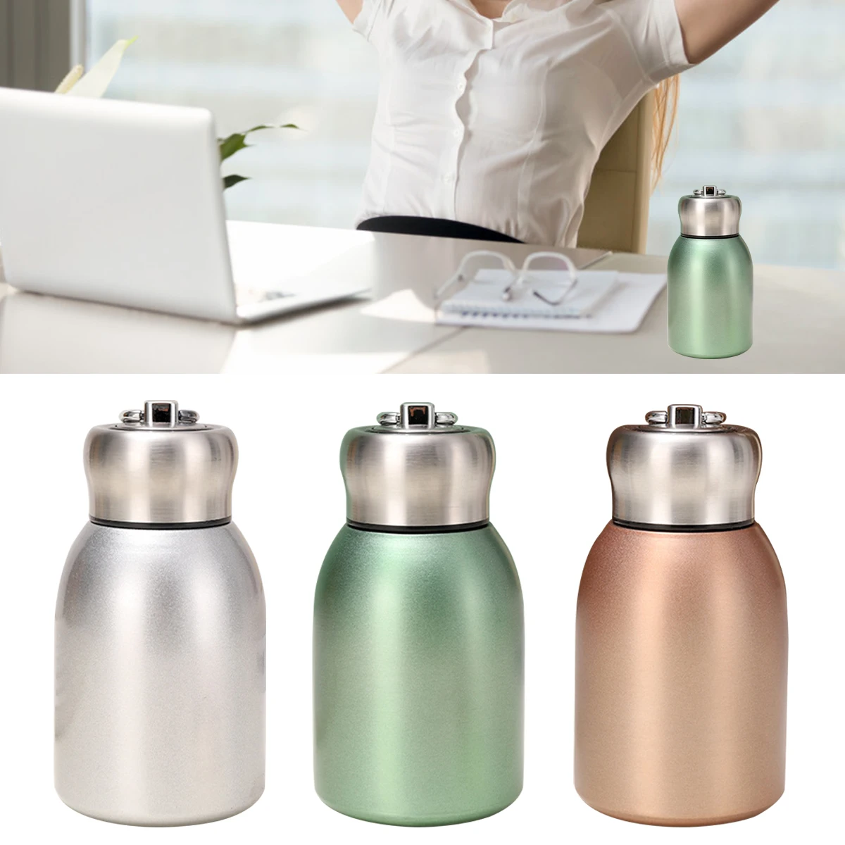 

Three Optional Colors Fashion Mini Thermos Cup 304 Stainless Steel Travel Mug - Keeps Drinks Hot Or Cold Hours thermos bottle