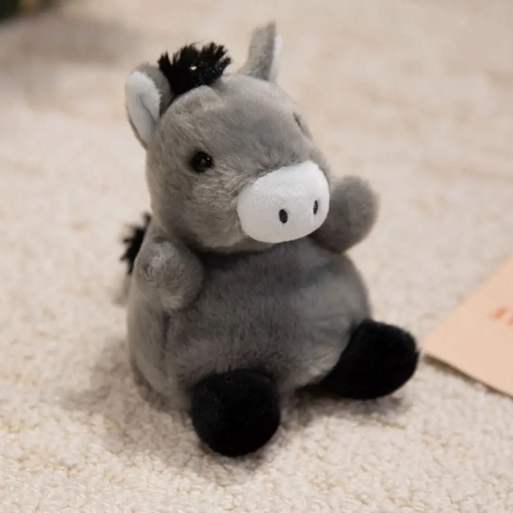 

Car Key Pendant Cute Pet Series Mini Panda Doll Keychain Stuffed Animals Fawn Turtle Pendant 13cm Rabbit Horse Keyring