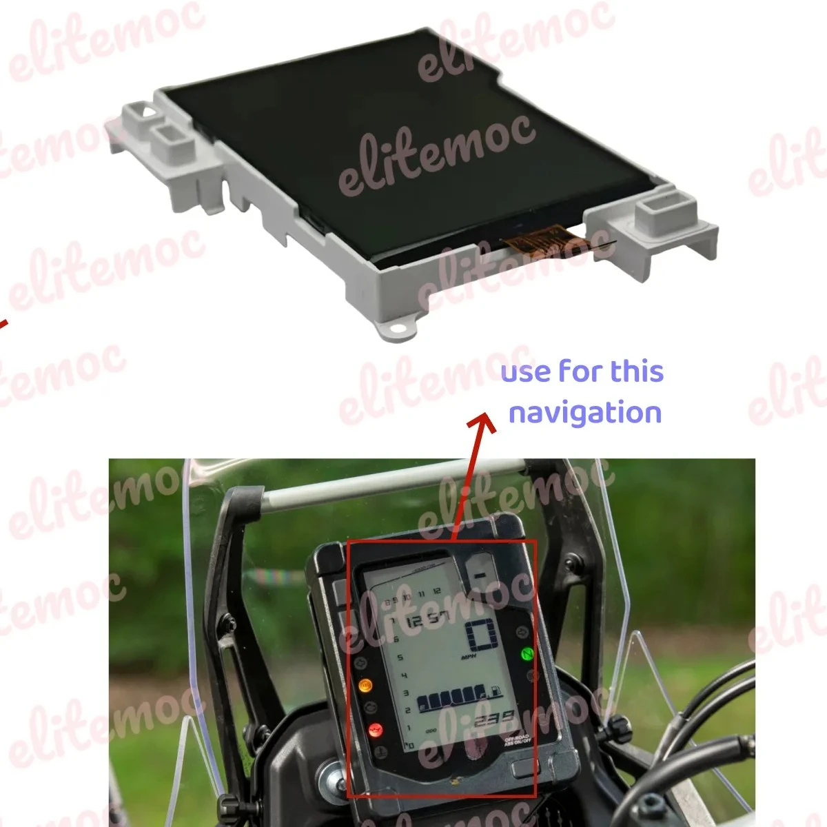 

LCD Display For Yamaha Tenere 700 XTZ700 2019-2022 Speedometer Instrument Cluster Replacement LBL-VLTW2085-02A