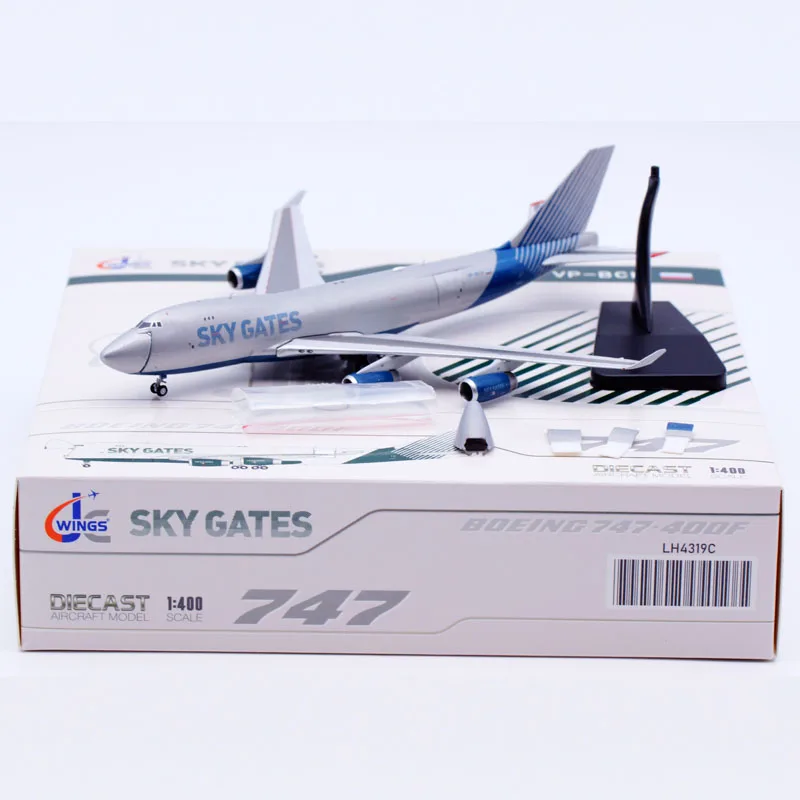 LH4319C Alloy Collectible Plane Gift JC Wings 1:400 Sky Gates Airlines Interactive Boeing 747-400F Diecast Aircraft Model VP-BCH