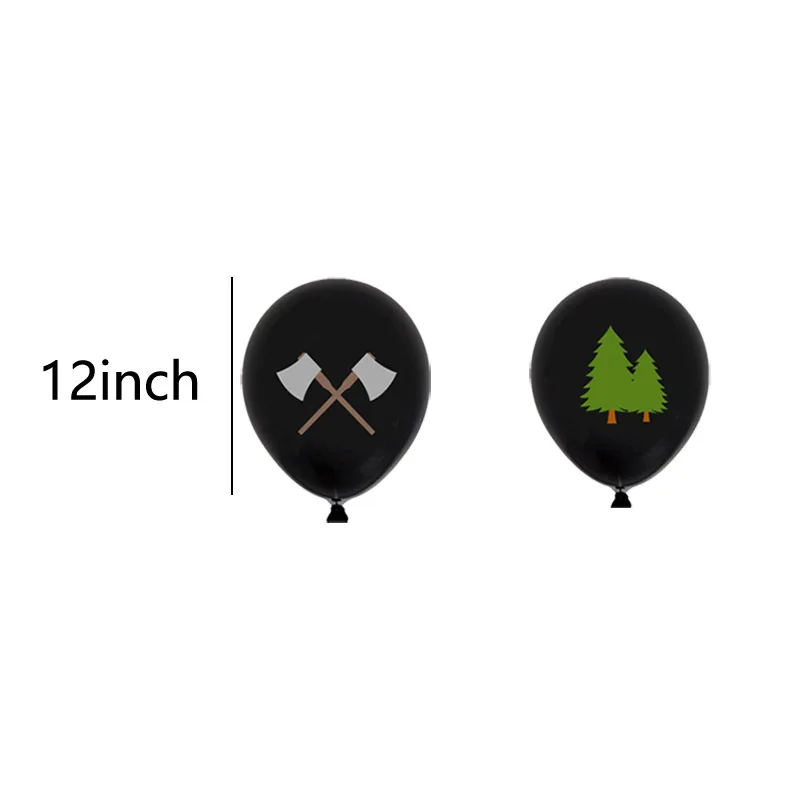 Little Lumberjack and Flannel Themed Party Decorations 10/20/30pcs Moose and Bear Latex Balloons Boy Birthday Party Favors