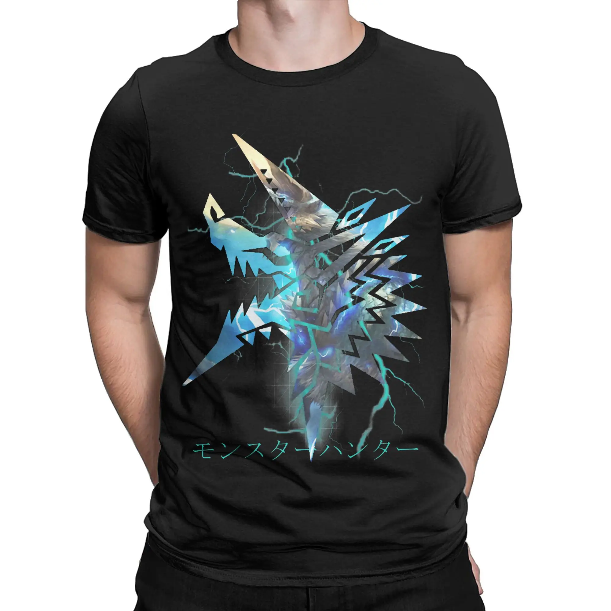 Monster Hunter World Zinogre Fashion T Shirts Men Women  Pure Cotton  Tee Shirt Clothing