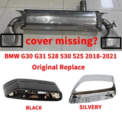 1Pair For BMW G30 G31 528 530 525 Stainless Steel Car Rear Exhaust Cover BMW 2018-2021 Muffler Pipe Cover Trim Tail Throat Frame