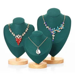 New Fashion Velvet Jewelry Necklace Model Bust Show Exhibitor Display Pendants Mannequin Stand Organizer Colors Size S M L
