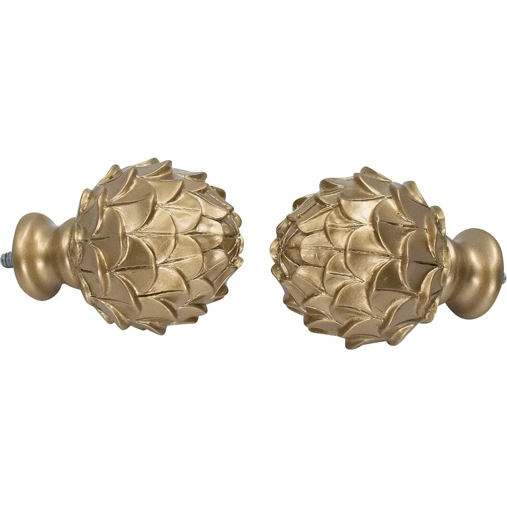 قضيب ستارة نافذة قابل للتعديل بقطر 1 بوصة من ميريفيل، نهائي من الخرشوف، أبيض مقاوم للطقس، من 84 إلى 120 بوصة