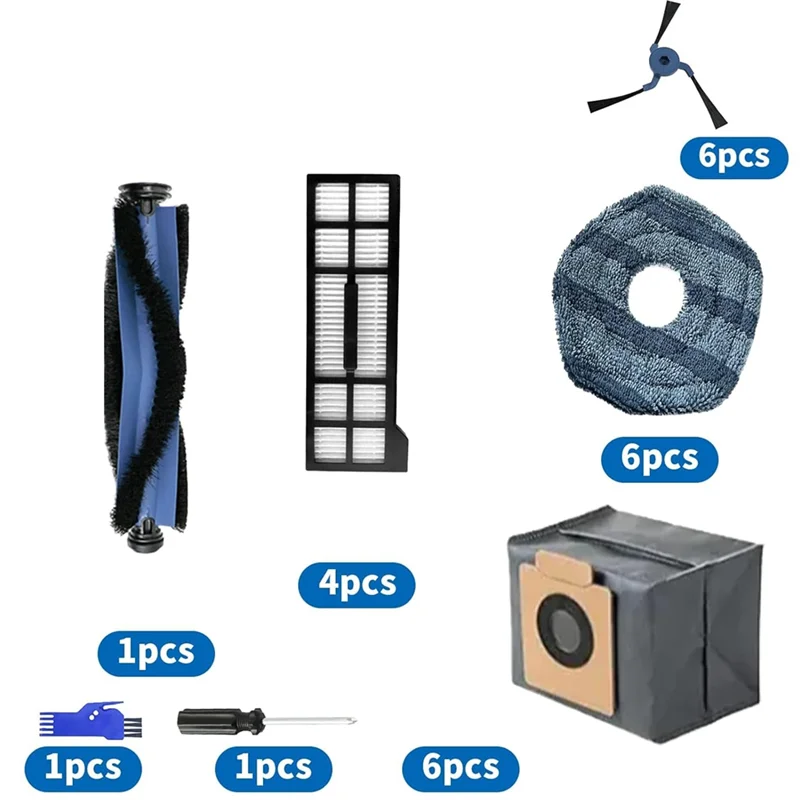 A05G-ملحقات بديلة لمجموعة ملحقات المكنسة الكهربائية الروبوتية Eufy X10 Pro Omni