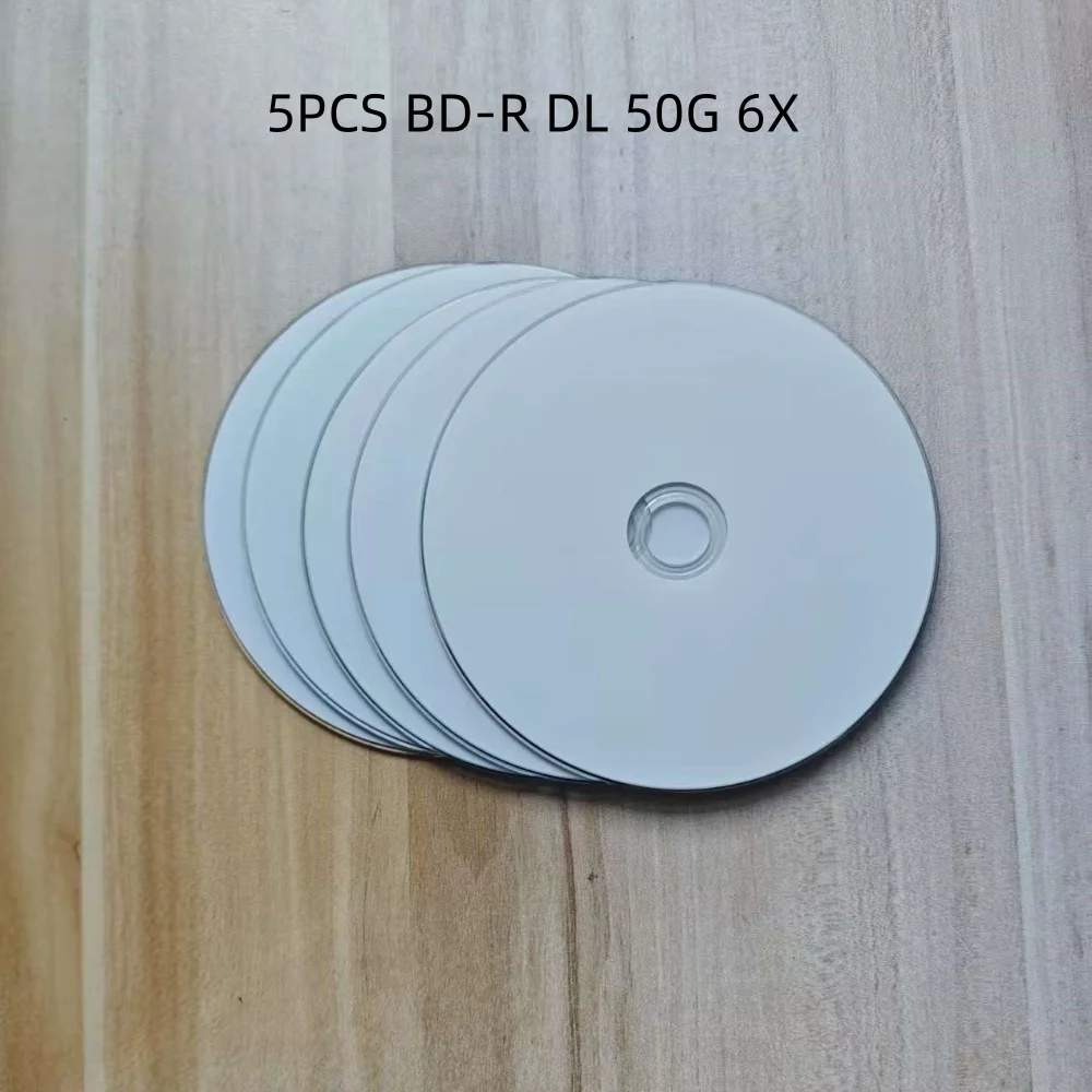 5PCS 12cm BD-R DL Printable Blank Recordable Discs 50G 6X