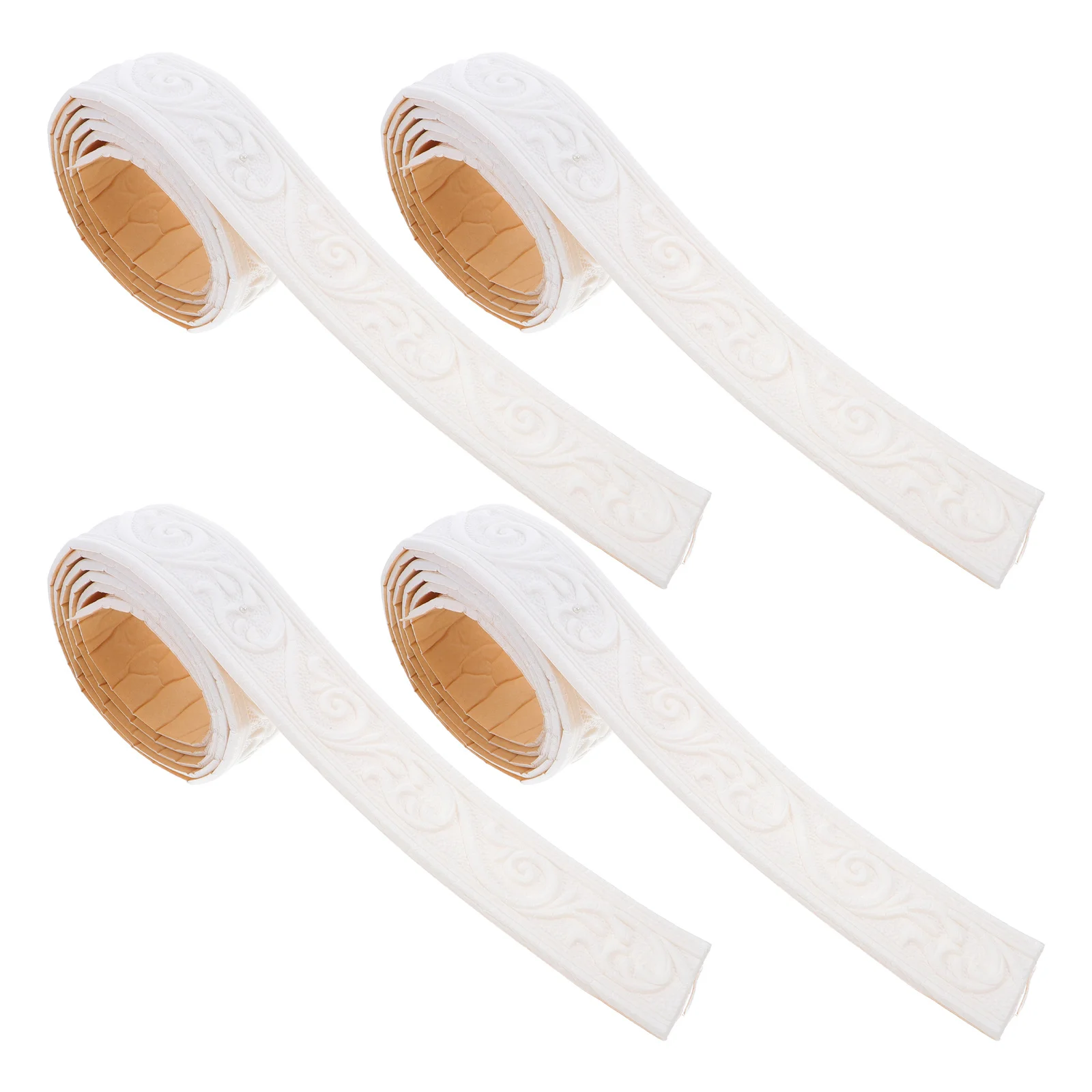 

4 Pcs Baseboard Wall Sticker Door Trim Molding Decor Decorative Frame Border Edge Xpe Foaming Flexible Edging Lines Moulding