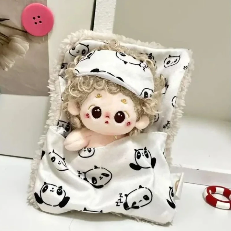 Poppenkleertjes voor 17-20 cm handgemaakte Panda nachtkleding, compatibel met Labubu katoenen poppen
